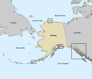 Click on a region of Alaska to use the Fish Atlas database.